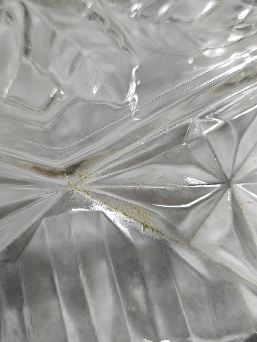 Vintage Clear Pressed Glass Fruit Plates